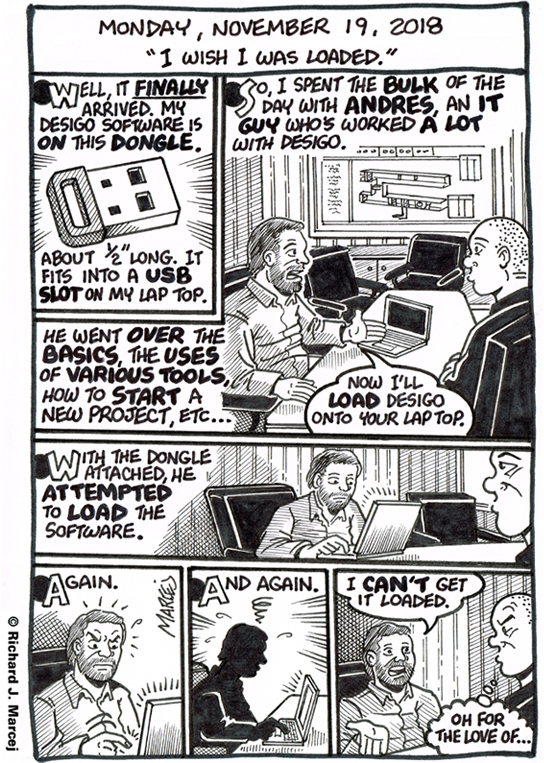 Daily Comic Journal: November 19, 2018: “I Wish I Was Loaded.”