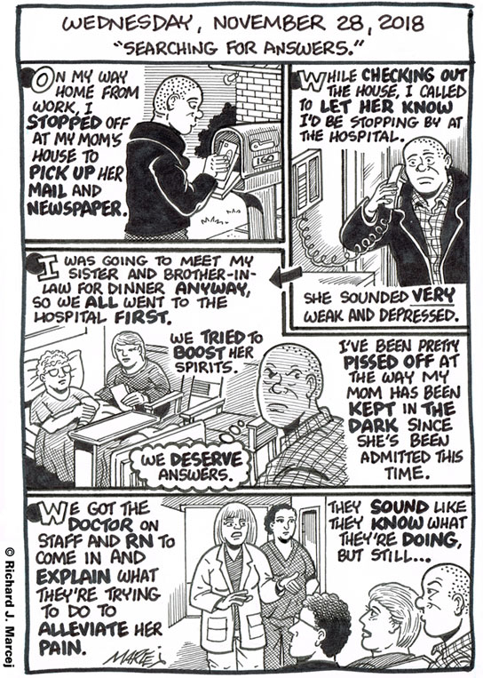 Daily Comic Journal: November 28, 2018: “Searching For Answers.”