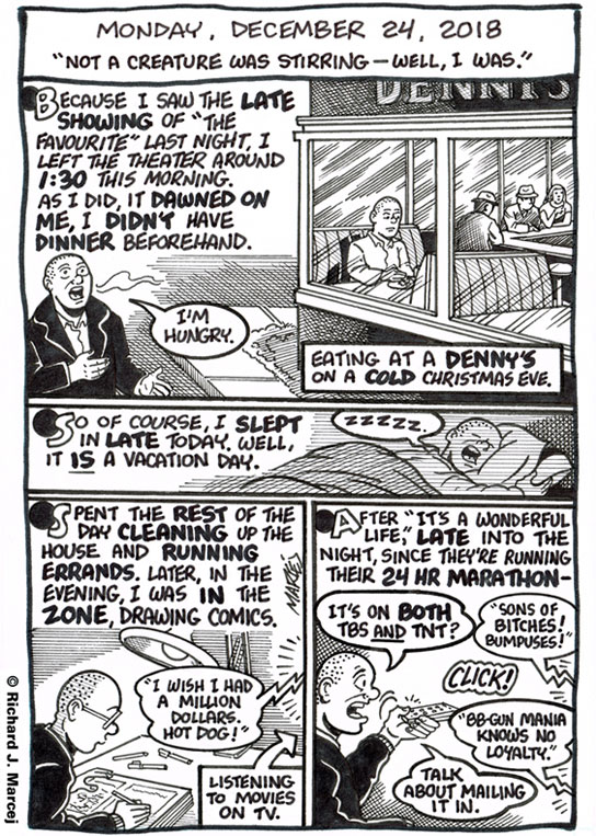 Daily Comic Journal: December 24, 2018: “Not A Creature Was Stirring – Well, I Was.”
