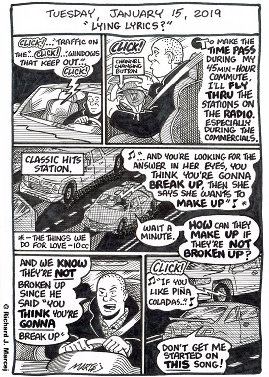 Daily Comic Journal: January 15, 2019: “Lying Lyrics?”