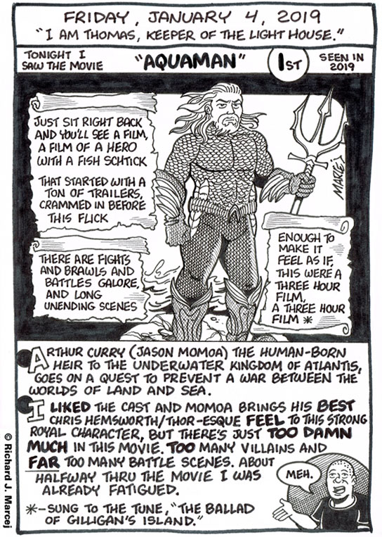 Daily Comic Journal: January 4, 2019: “I Am Thomas, Keeper Of The Lighthouse.”