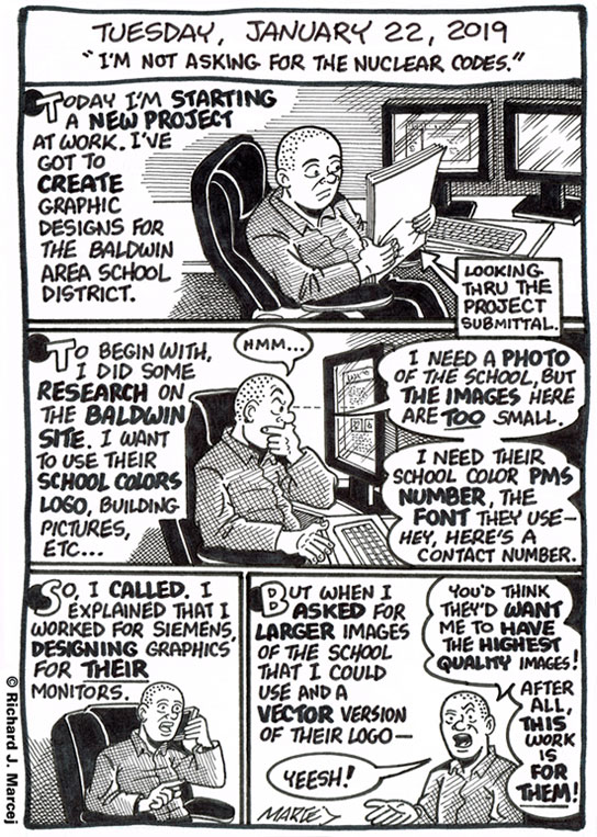 Daily Comic Journal: January 22, 2019: “I’m Not Asking For The Nuclear Codes.”