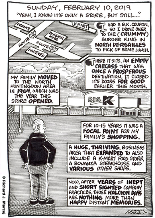 Daily Comic Journal: February 10, 2019: “Yeah, I Know It’s Only A Store, But Still…”