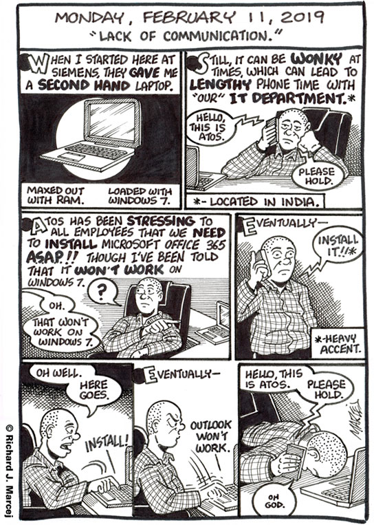Daily Comic Journal: February 11, 2019: “Lack Of Communication.”