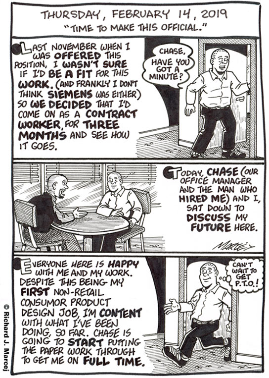 Daily Comic Journal: February 14, 2019: “Time To Make This Official.”