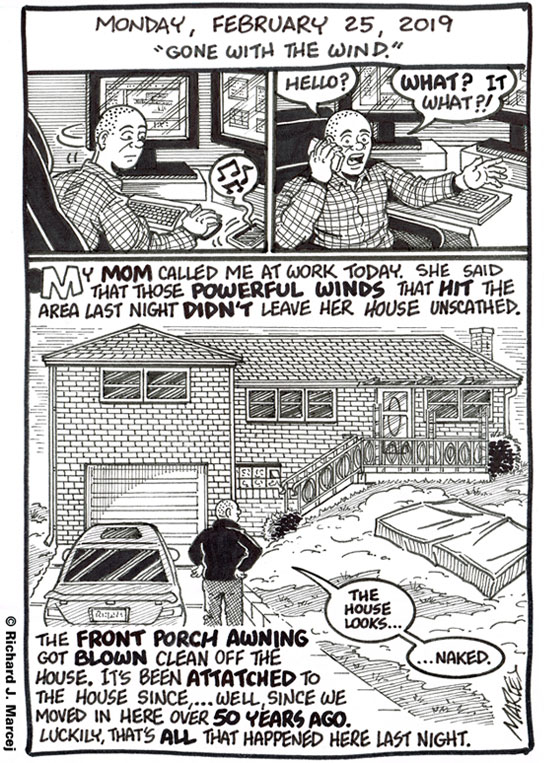 Daily Comic Journal: February 25, 2019: “Gone With The Wind.”