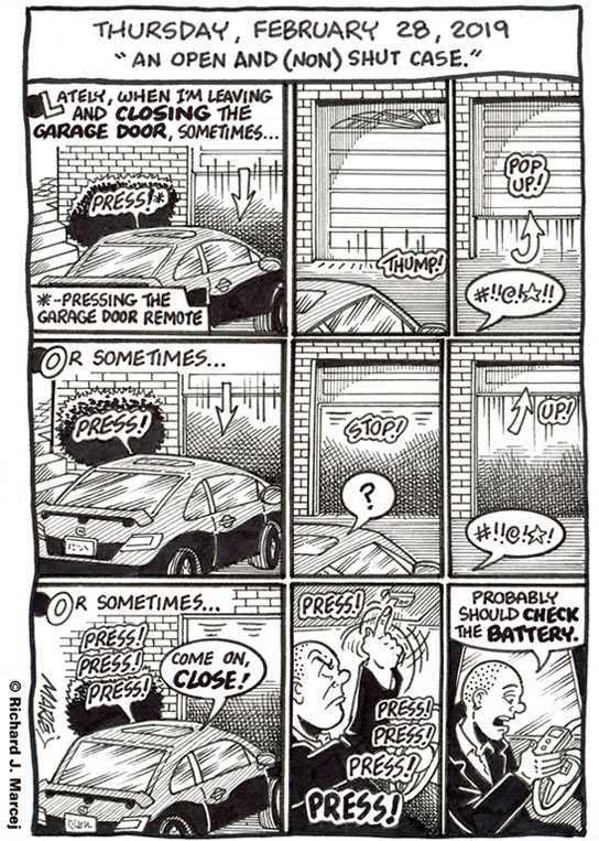 Daily Comic Journal: February 28, 2019: “An Open And (Non) Shut Case.”