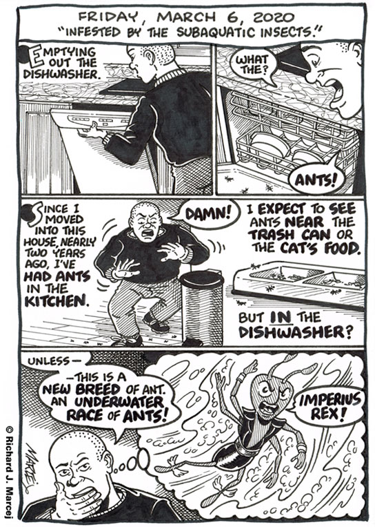 Daily Comic Journal: March 6, 2020: “Infested By The Subaquatic Insects.”