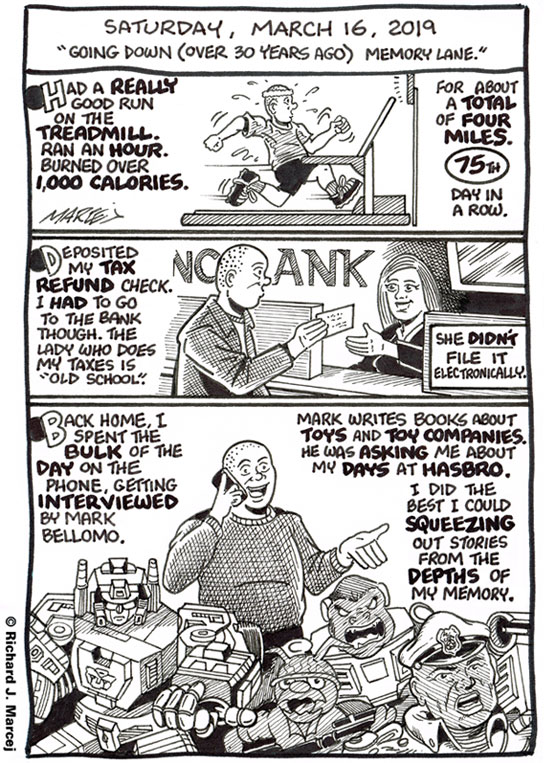 Daily Comic Journal: March 16, 2019: “Going Down (Over 30 Years Ago) Memory Lane.”