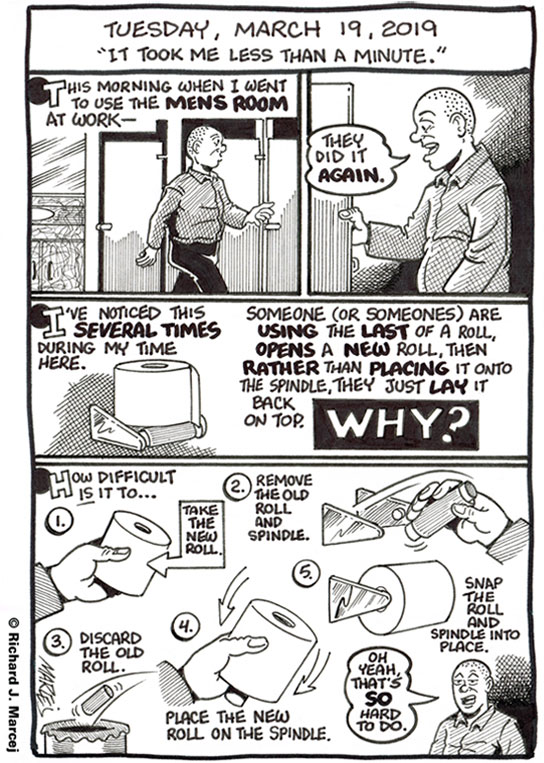 Daily Comic Journal: March 19, 2019: “It Took Me Less Than A Minute.”