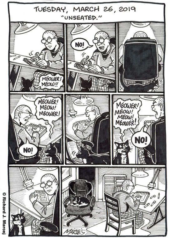 Daily Comic Journal: March 26, 2019: “Unseated.”