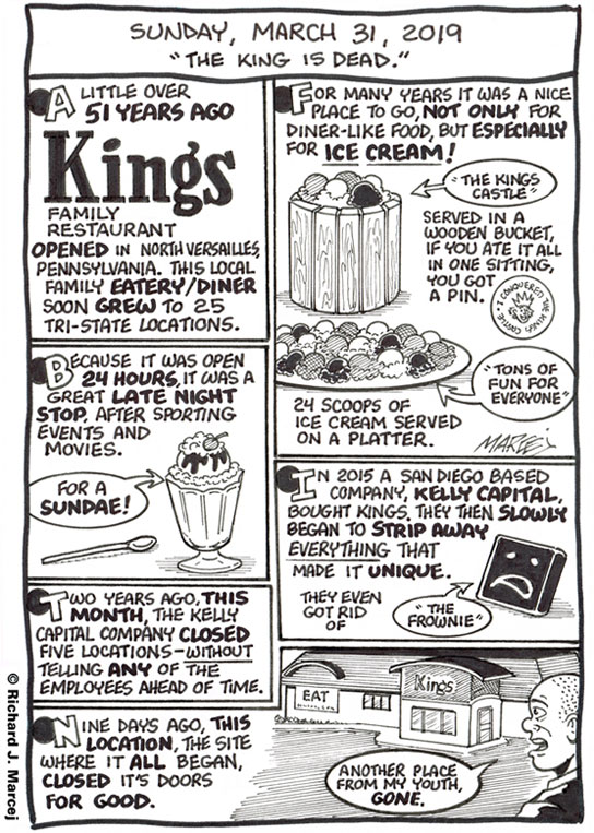 Daily Comic Journal: March 31, 2019: “The King Is Dead.”
