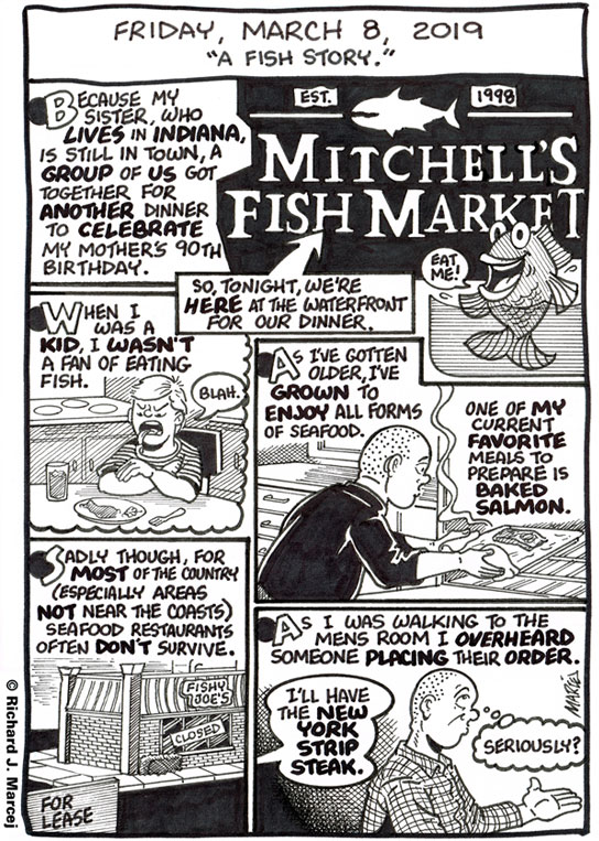Daily Comic Journal: March 8, 2019: “A Fish Story.”