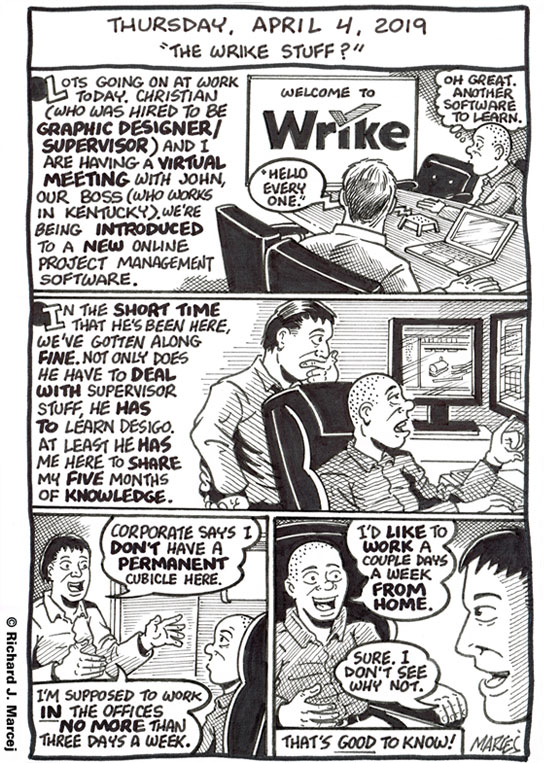 Daily Comic Journal: April 4, 2019: “The Wrike Stuff ?”