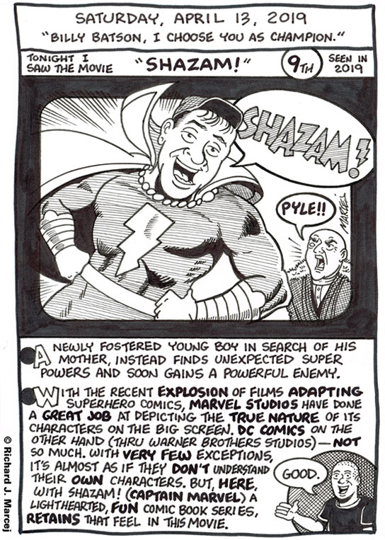 Daily Comic Journal: April 13, 2019: “Billy Batson, I Choose You As Champion.”