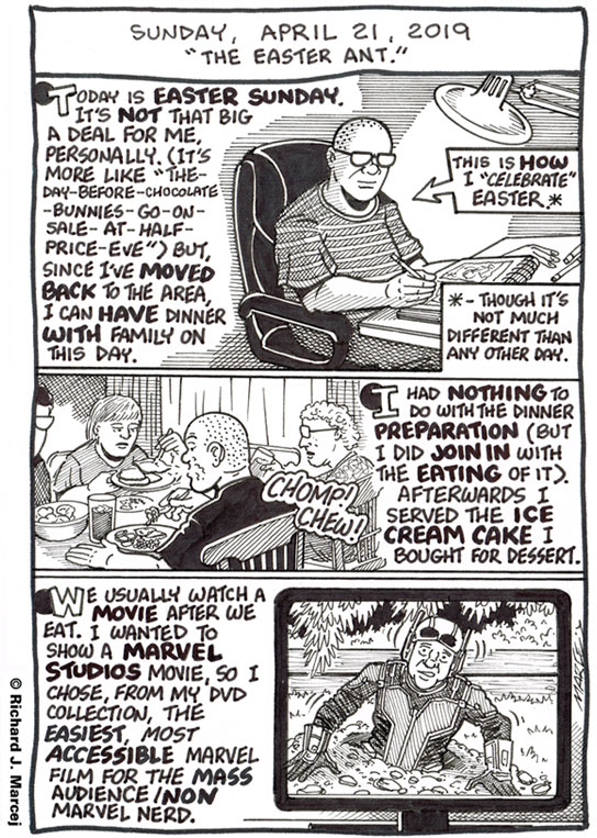 Daily Comic Journal: April 21, 2019: “The Easter Ant.”