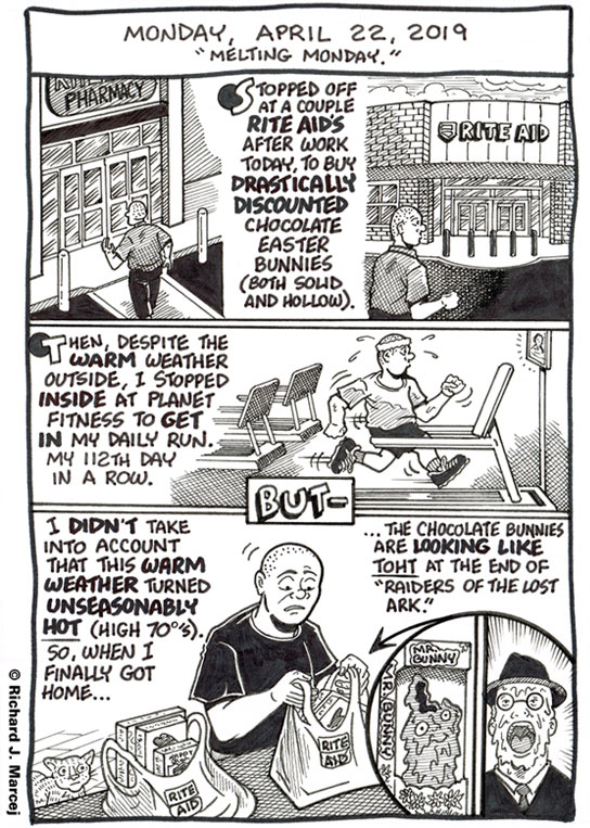 Daily Comic Journal: April 22, 2019: “Melting Monday.”