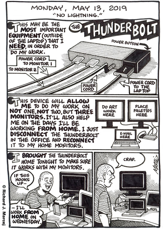 Daily Comic Journal: May 13, 2019: “No Lightning.”