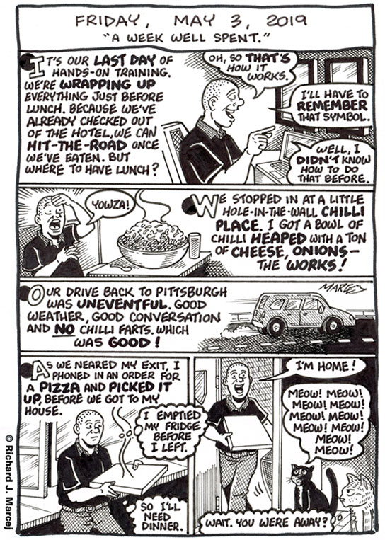 Daily Comic Journal: May 3, 2019: “A Week Well Spent.”
