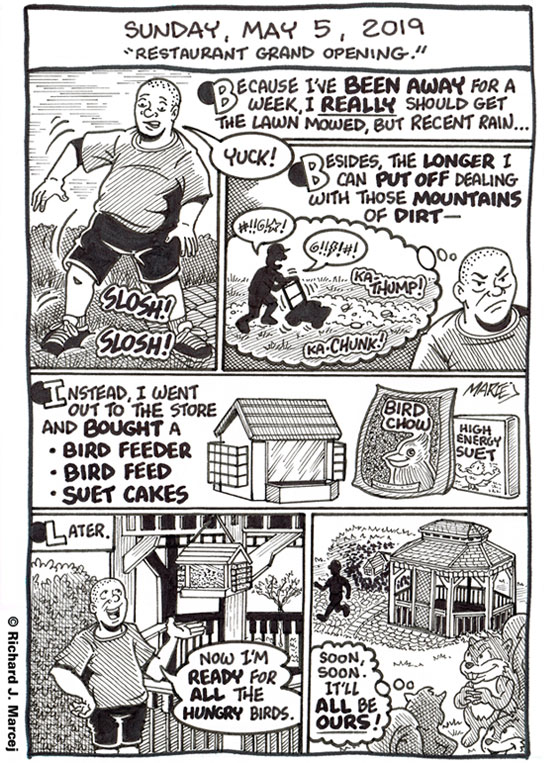 Daily Comic Journal: May 5, 2019: “Restaurant Grand Opening.”