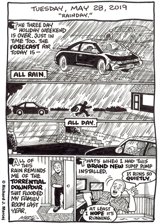 Daily Comic Journal: May 28, 2019: “Rainday.”