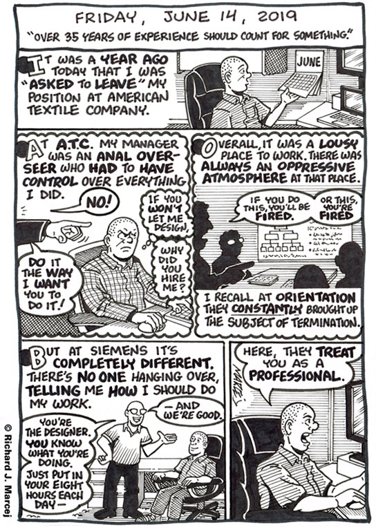 Daily Comic Journal: June 14, 2019: “Over 35 Years Of Experience Should Count For Something.”