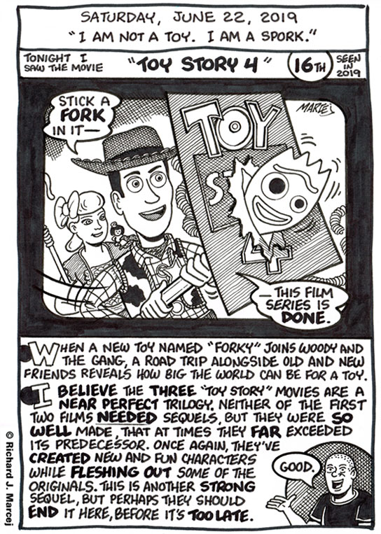 Daily Comic Journal: June 22, 2019: “I Am Not A Toy. I Am A Spork.”