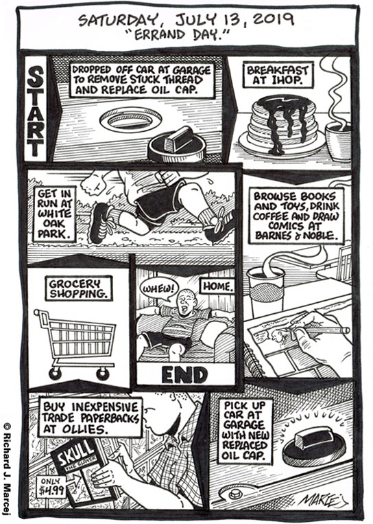Daily Comic Journal: July 13, 2019: “Errand Day.”