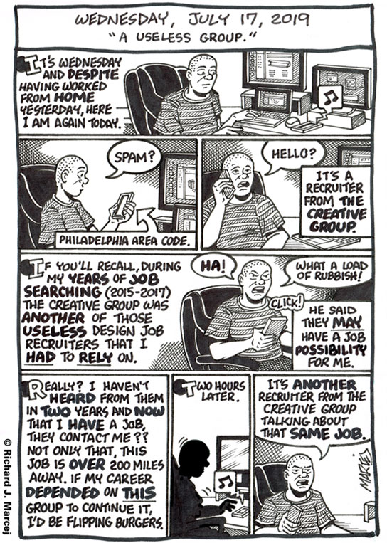 Daily Comic Journal: July 17, 2019: “A Useless Group.”