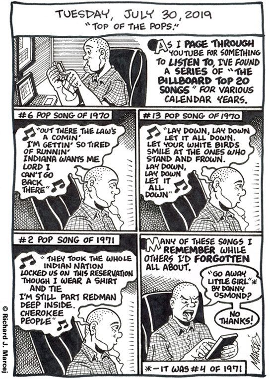 Daily Comic Journal: July 30, 2019: “Top Of The Pops.”