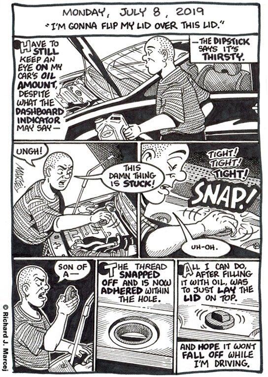 Daily Comic Journal: July 8, 2019: “I’m Gonna Flip My Lid Over This Lid.”