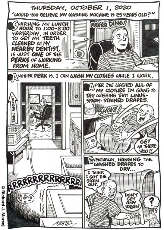 Daily Comic Journal: October 1, 2020: “Would You Believe My Washing Machine Is 25 Years Old?”