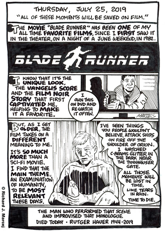 Daily Comic Journal: July 25, 2019: “All Of These Moments Will Be Saved On Film.”