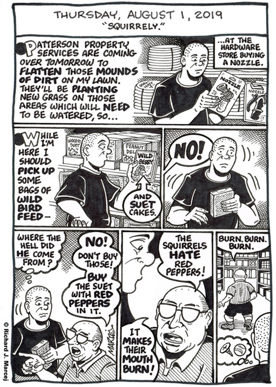 Daily Comic Journal: August 1, 2019: “Squirrely.”