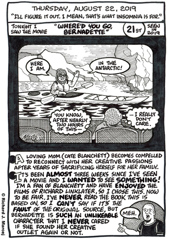 Daily Comic Journal: August 22, 2019: “I’ll Figure It Out. I Mean, That’s What Insomnia Is For.”
