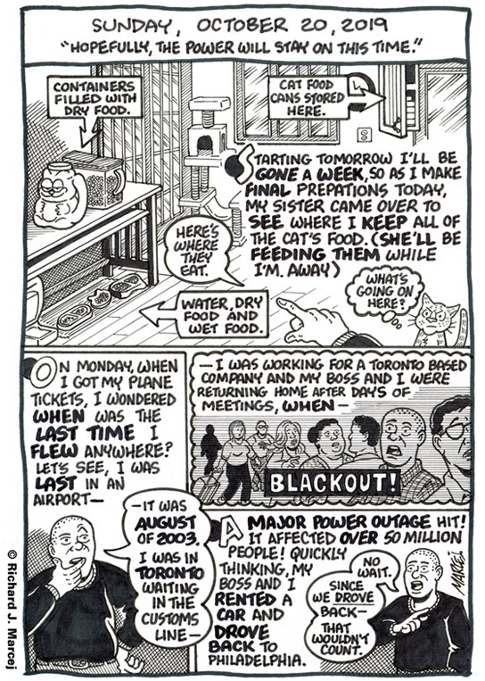 Daily Comic Journal: October 20, 2019: “Hopefully, The Power Will Stay On This Time.”