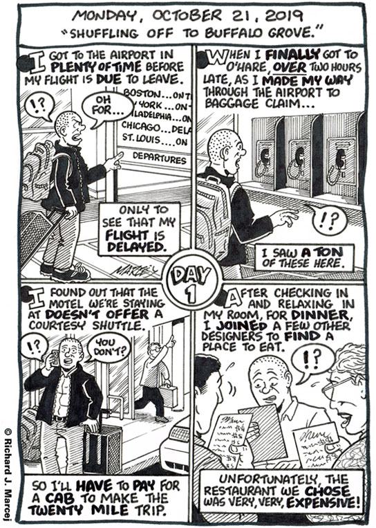 Daily Comic Journal: October 21, 2019: “Shuffling Off To Buffalo.”