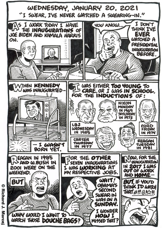 Daily Comic Journal: January 20, 2021: “I Swear, I’ve Never Watched A Swearing-In.”