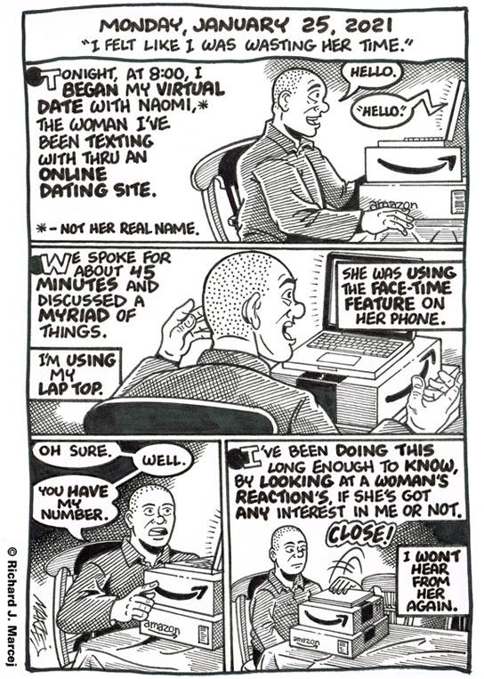 Daily Comic Journal: January 25, 2021: “I Felt Like I Was Wasting Her Time.”