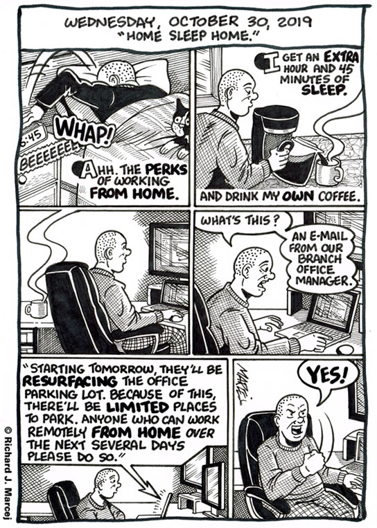 Daily Comic Journal: October 30, 2019: “Home Sleep Home.”