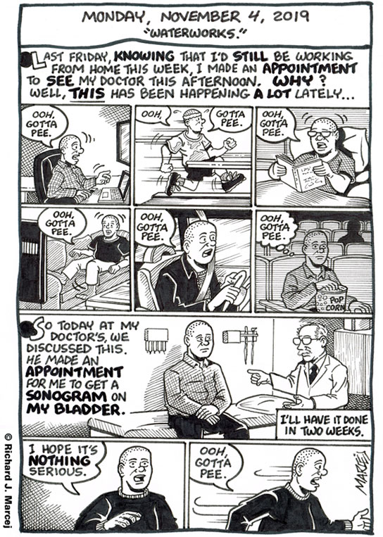 Daily Comic Journal: November 4, 2019: “Waterworks.”