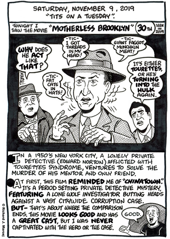 Daily Comic Journal: November 9, 2019: “Tits On A Tuesday.”
