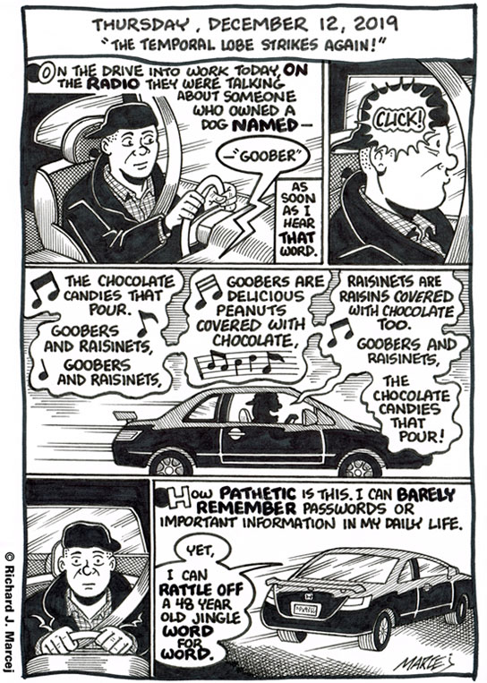 Daily Comic Journal: December 12, 2019: “The Temporal Lobe Strikes Again!”