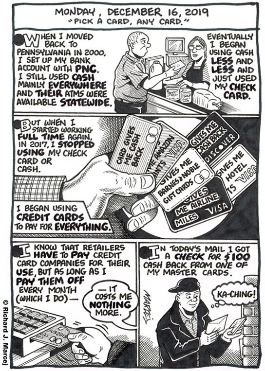 Daily Comic Journal: December 16, 2019: “Pick A Card, Any Card.”