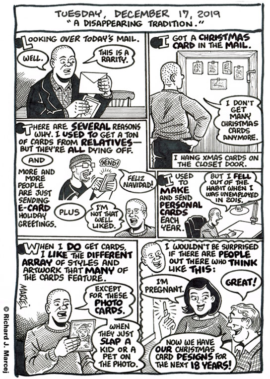Daily Comic Journal: December 17, 2019: “A Disappearing Tradition.”