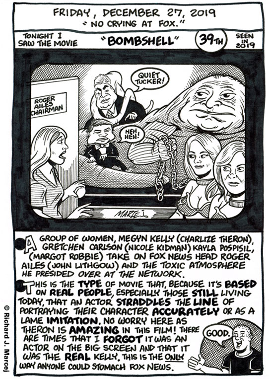 Daily Comic Journal: December 27, 2019: “No Crying At FOX.”