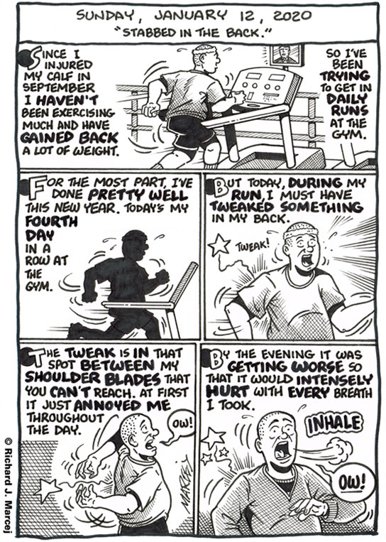 Daily Comic Journal: January 12, 2020: “Stabbed In The Back.”