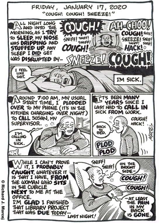 Daily Comic Journal: January 17, 2020: “Cough! Cough! Sneeze!”