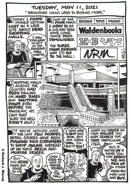 Daily Comic Journal: May 11, 2021: “Browsing Could Lead To Buying More.”