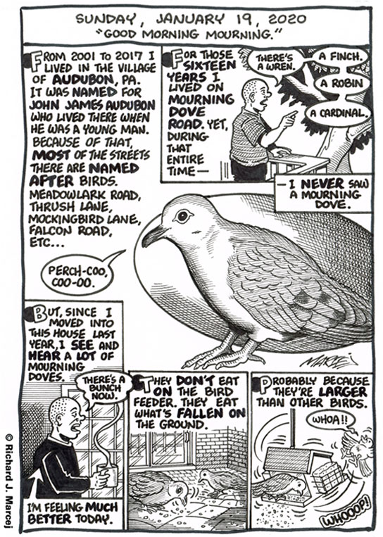 Daily Comic Journal: January 19, 2020: “Good Morning Mourning.”